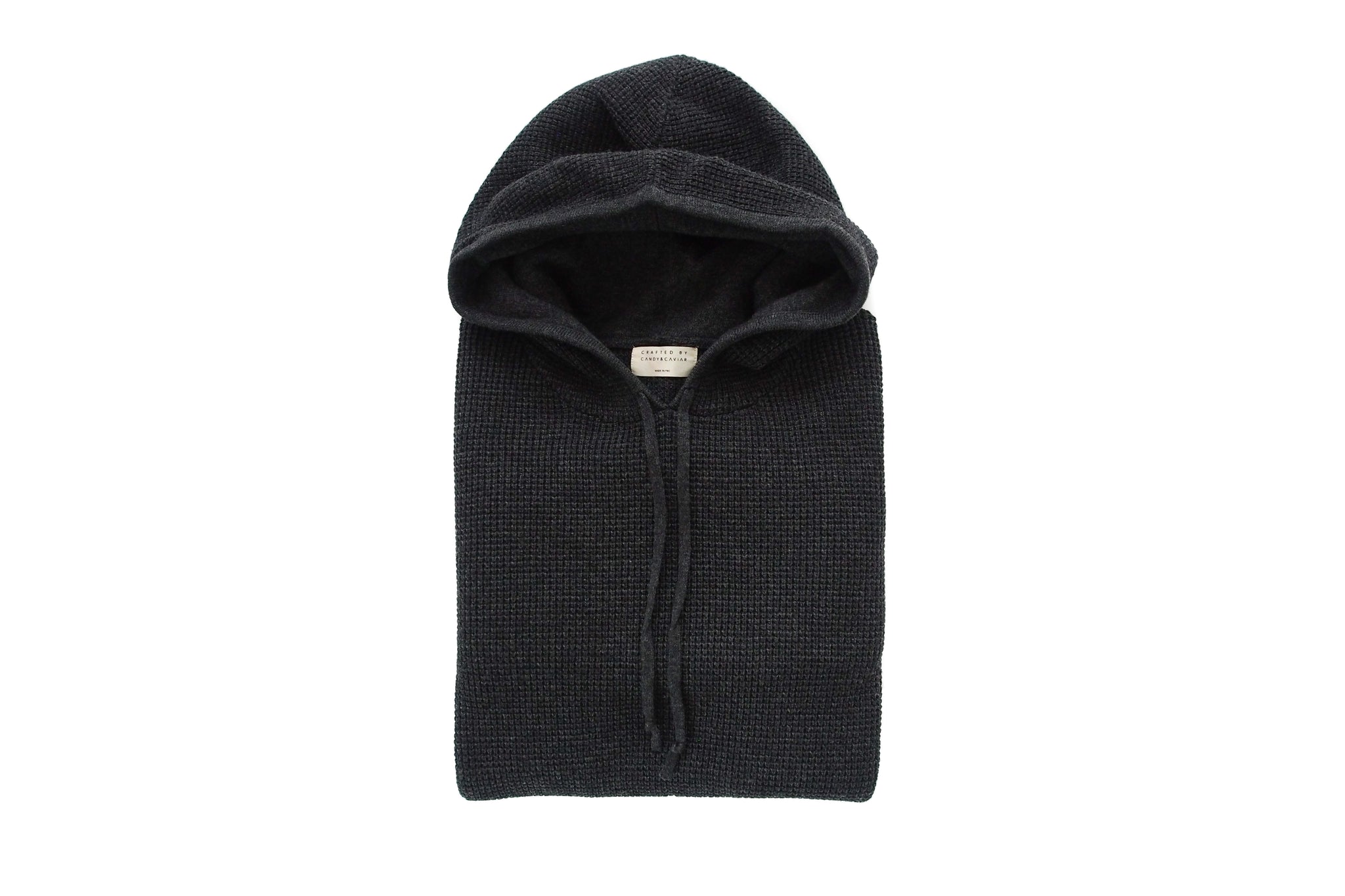 GENTLY USED Men's Cashmere Waffle Pullover Hoodie (Charcoal)