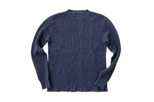 GENTLY USED Men's Cashmere Waffle Crew (Navy)