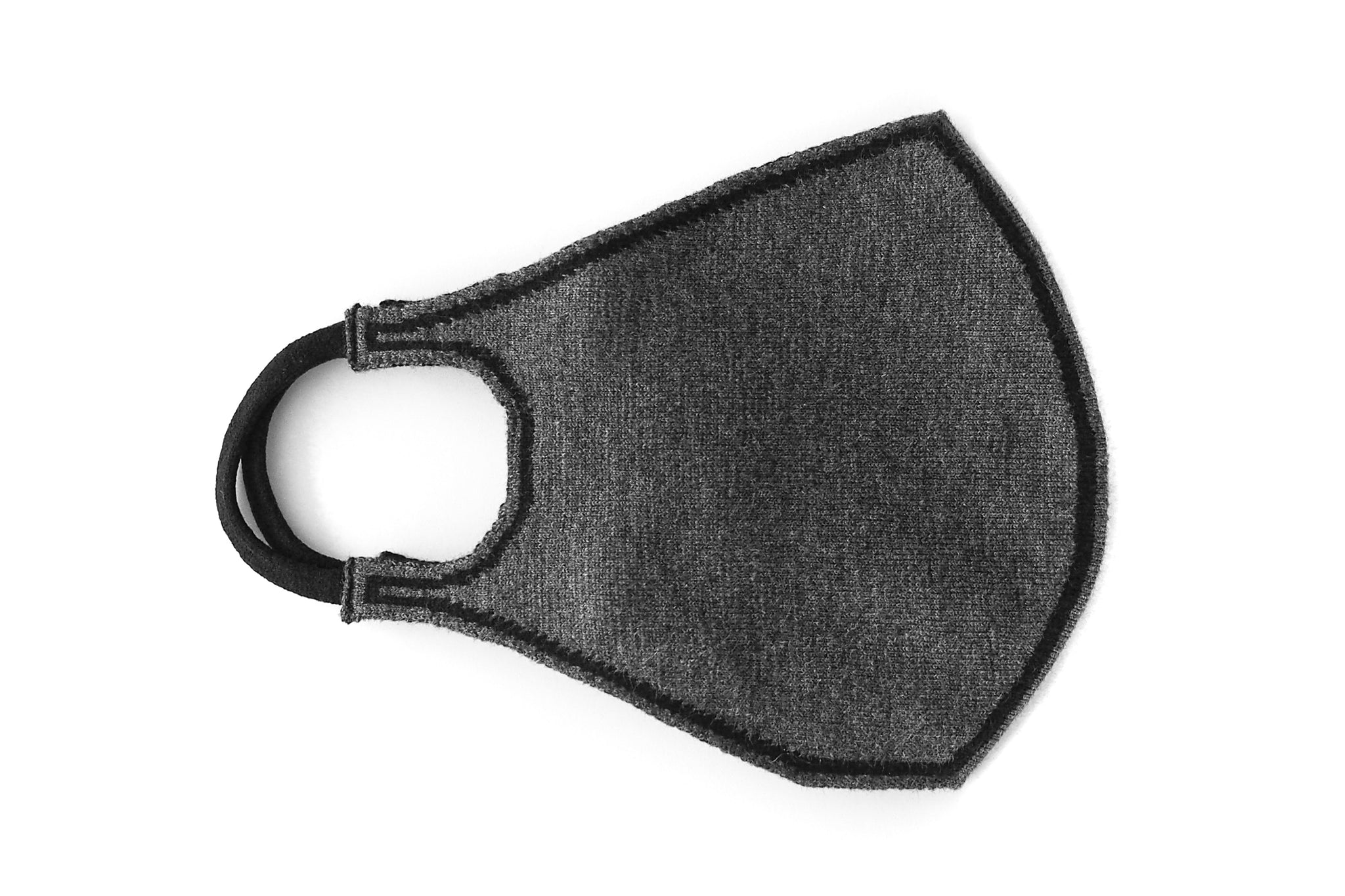 Outline Reversible Jacquard Knit Mask (Charcoal/Black)