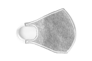 Outline Reversible Jacquard Knit Mask (Grey/White)
